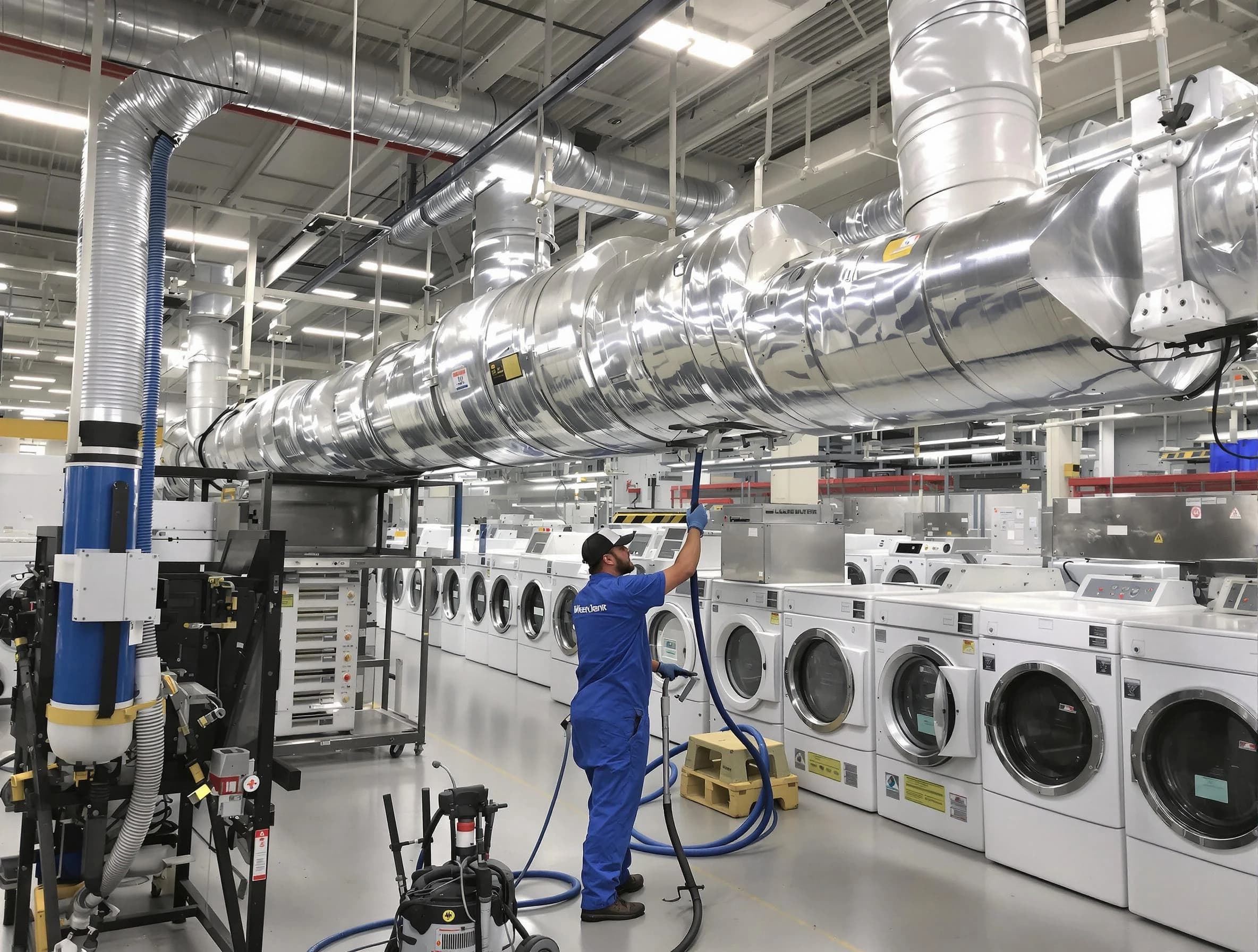 Mountain Green Dryer Vent Cleaning team performing heavy-duty industrial dryer vent cleaning in Mountain Green