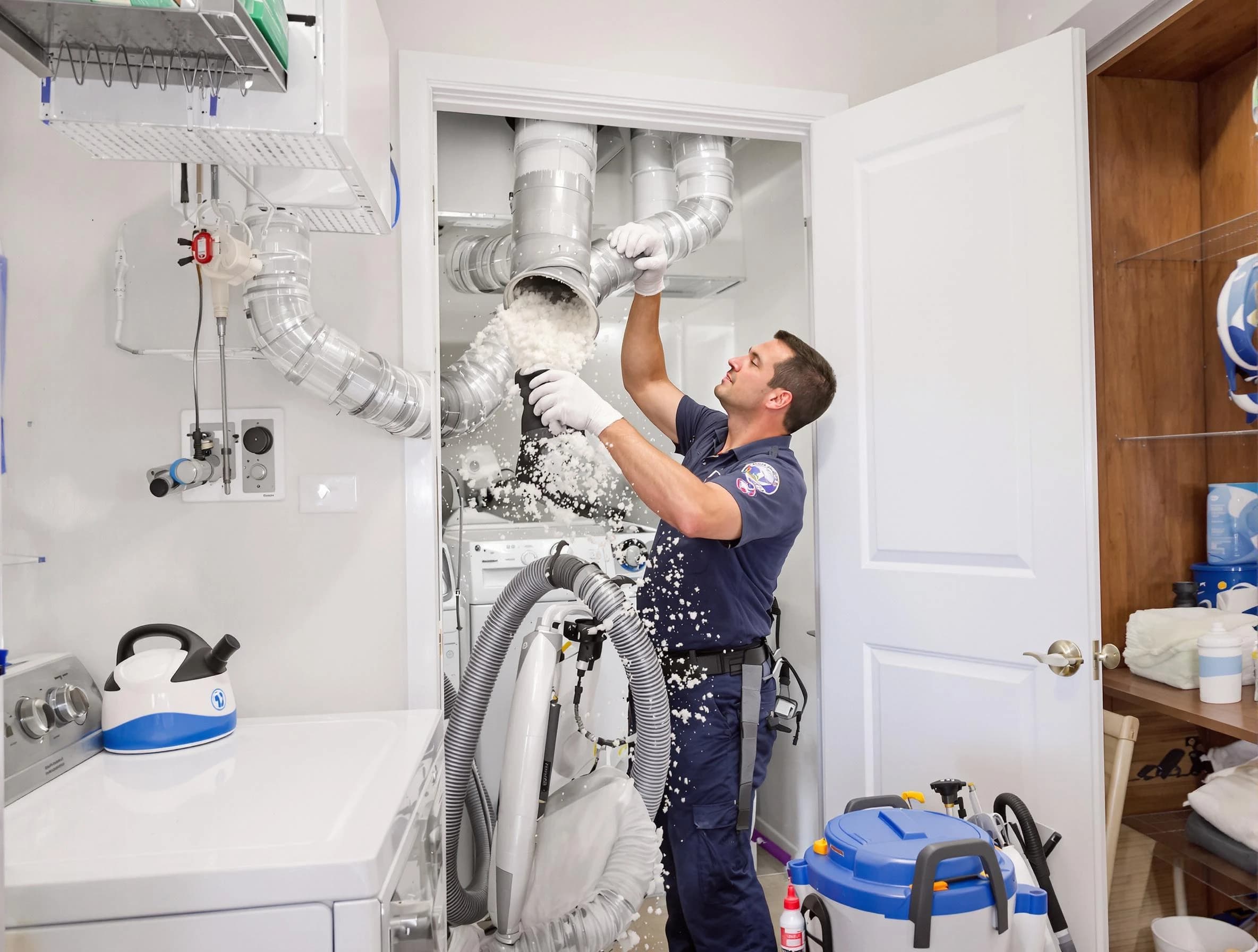 Mountain Green Dryer Vent Cleaning technician delivering thorough residential dryer vent cleaning service in Mountain Green