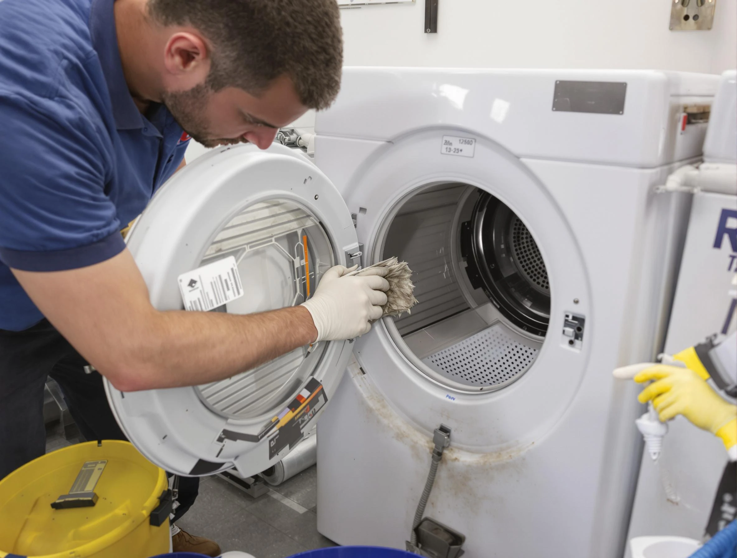 Mountain Green Dryer Vent Cleaning specialist performing detailed lint trap cleaning service in Mountain Green