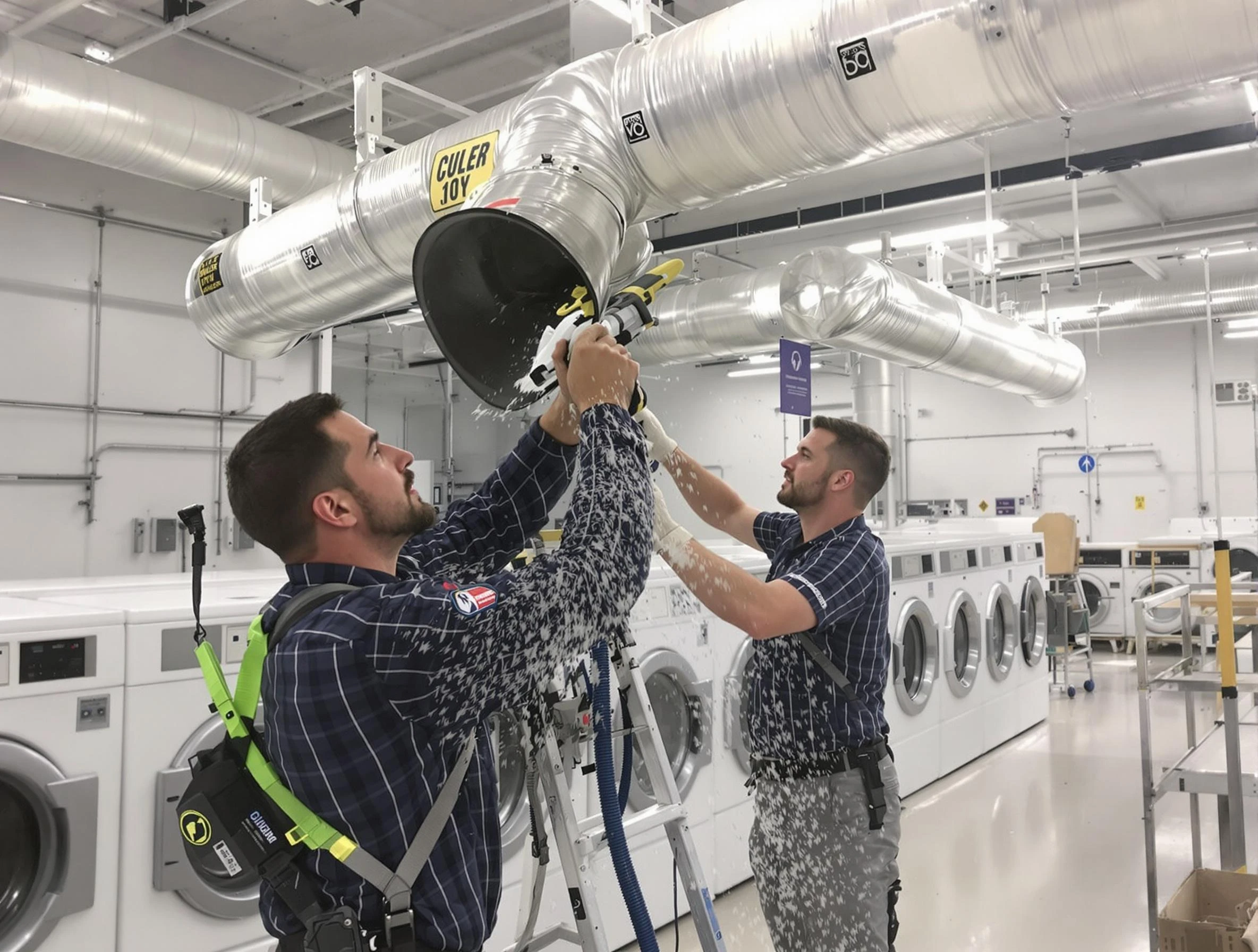 Mountain Green Dryer Vent Cleaning team performing large-scale commercial dryer vent cleaning in Mountain Green