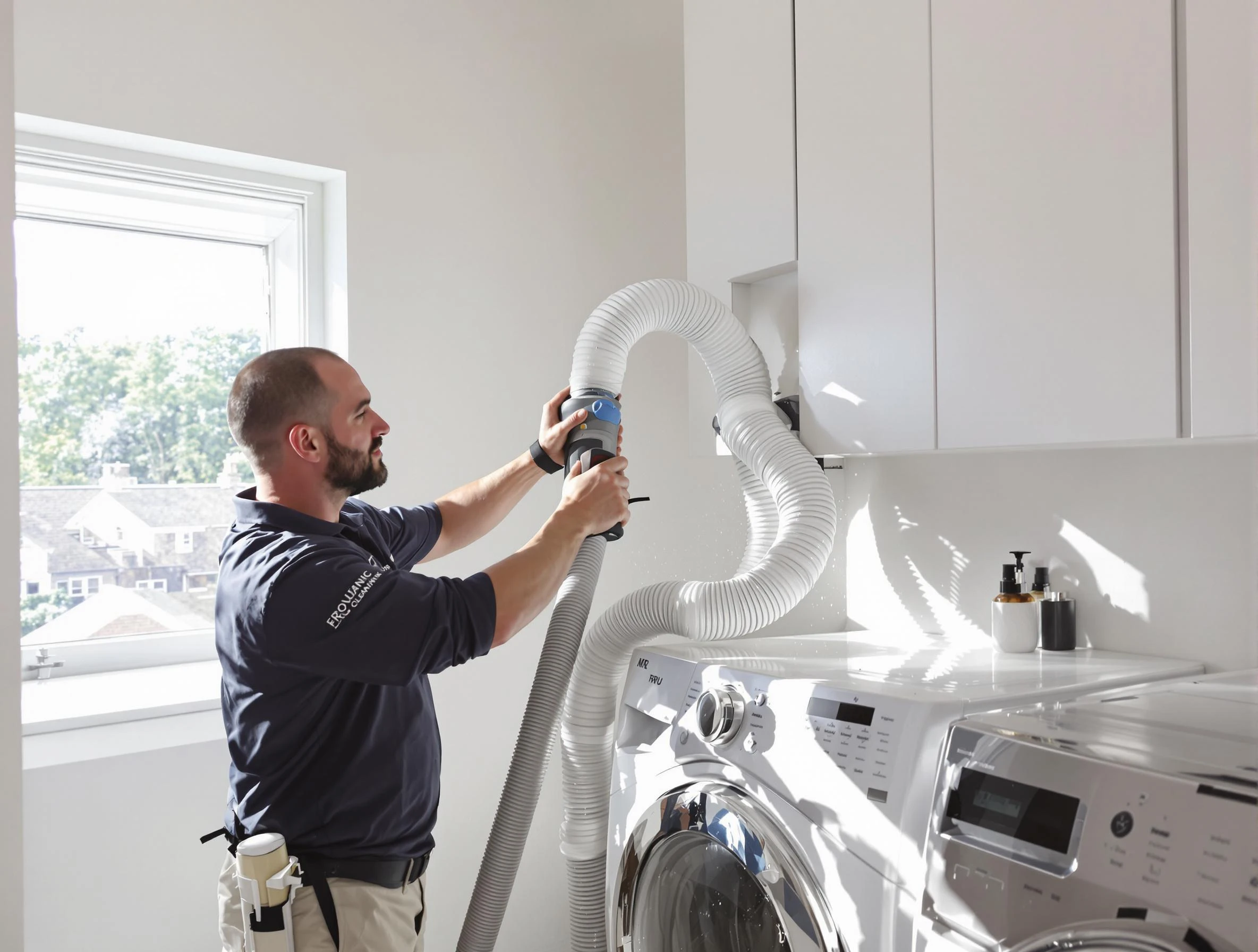 Certified Mountain Green Dryer Vent Cleaning technician performing dryer vent cleaning in Mountain Green